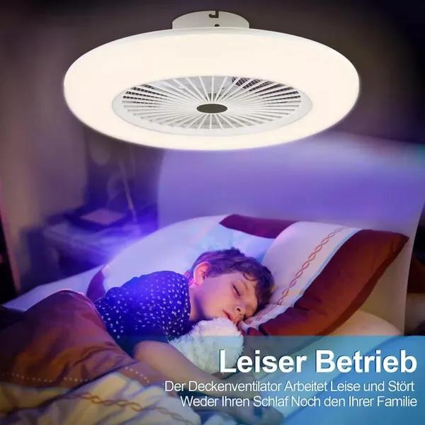 30W LED Ceiling Fan with Light and Remote Control E27 Light Ceiling Light