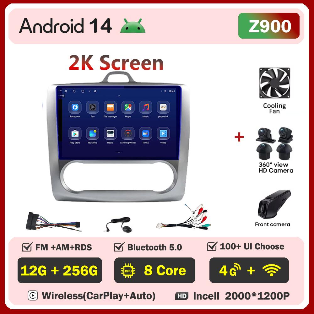 For Ford Focus 2 Mk2 2004-2011 Car Radio Player Car Carplay Screen Autoradio Mirror Link Car Intelligent Systems 8 Core RDS 4G