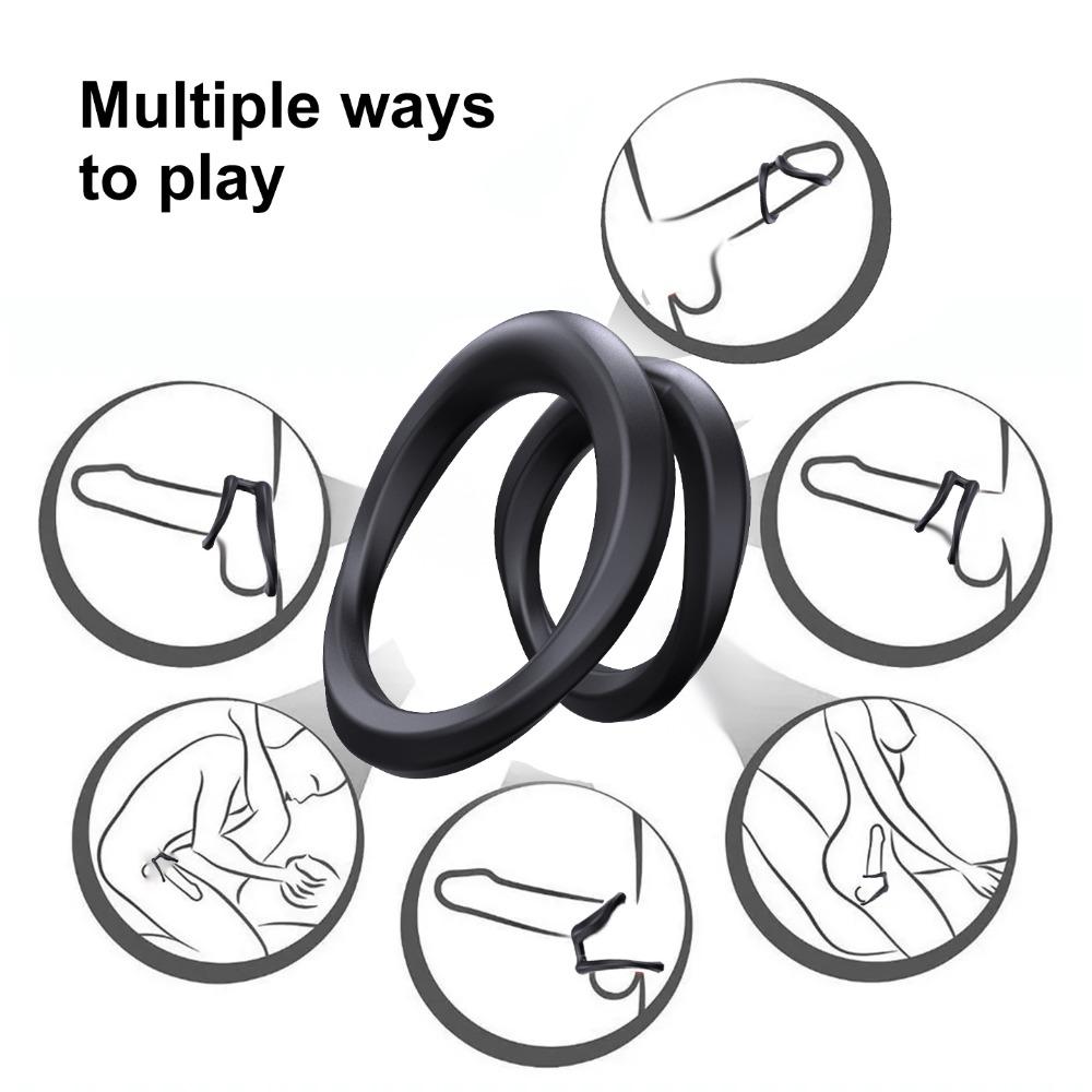 Liquid Silicone Male Penis Ring Delay Ring Soft Silicone Cock Ring Adult Toy For Men