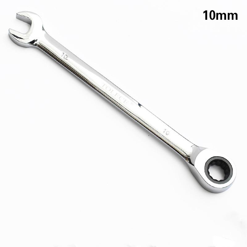 Ratchet Combination Wrench Set Fine Tooth Gear Ring Torque and Socket Wrench Set Nut Tools for Repair Open End Wrench