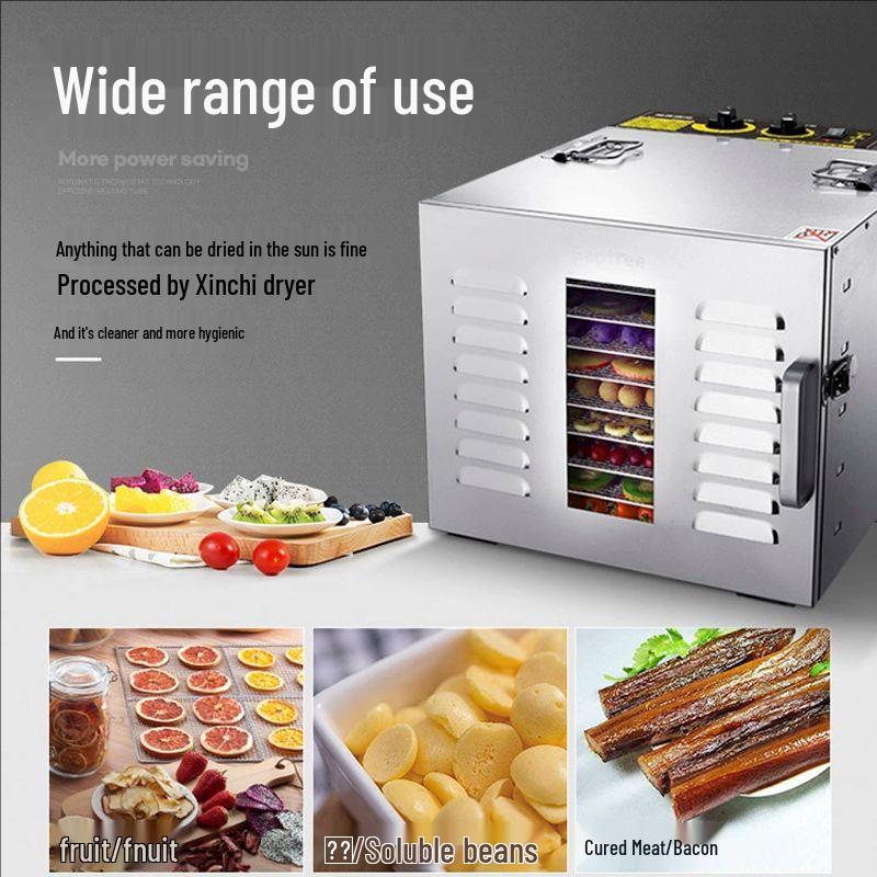 Stainless Steel Food and Fruit Dehydrator - Household Bean & Tea Air Dryer