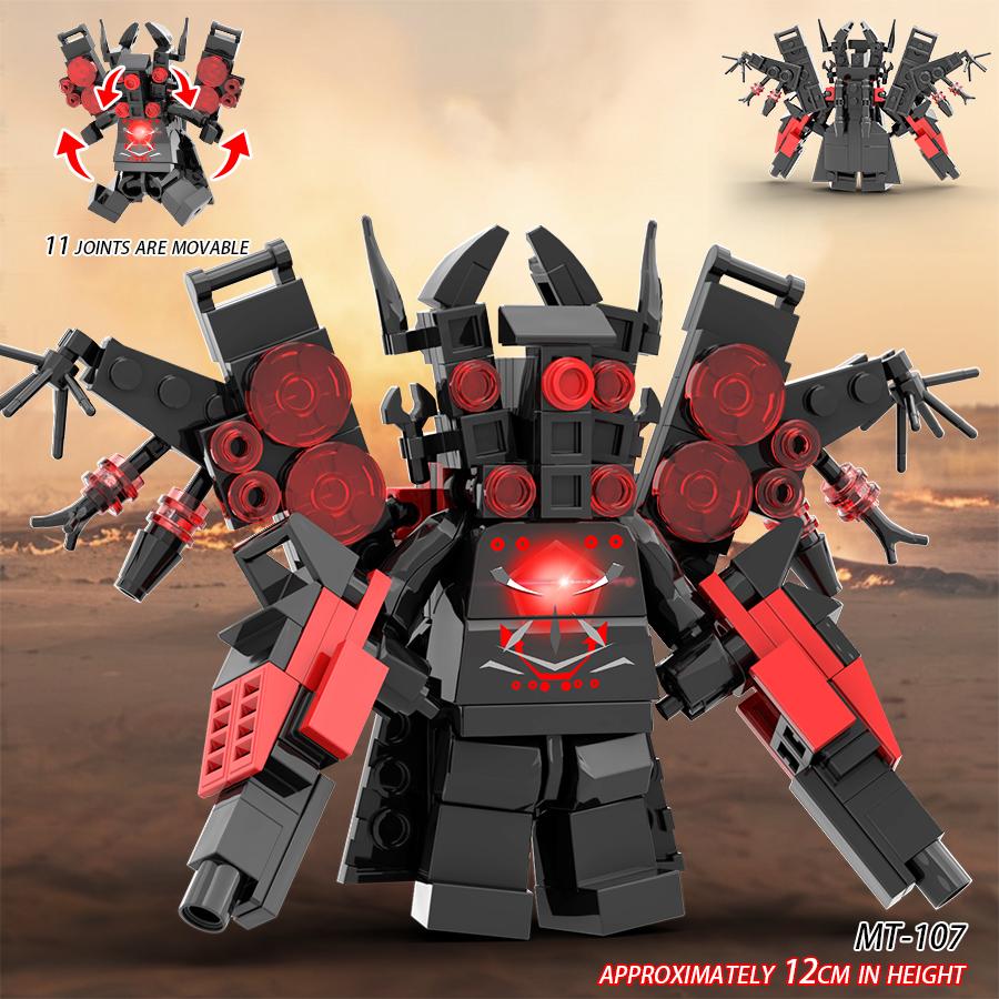 2024 Bărbați noi Skibidi Toilet vs. Blocuri de construcție Monitor Super Titan TV Man Sound Man Jucărie pentru copii Cadou pentru blocuri de naștere