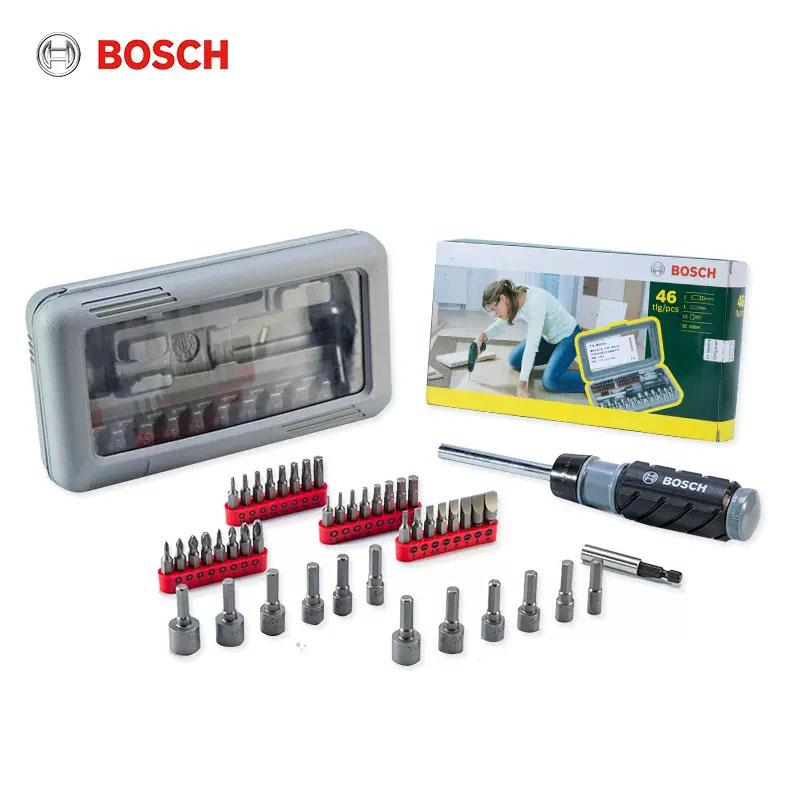 Bosch 46Pcs Ratchet Screwdriver Bits Kit 46 In 1 Small Impact Screw Driver Set with Case Repair Tools