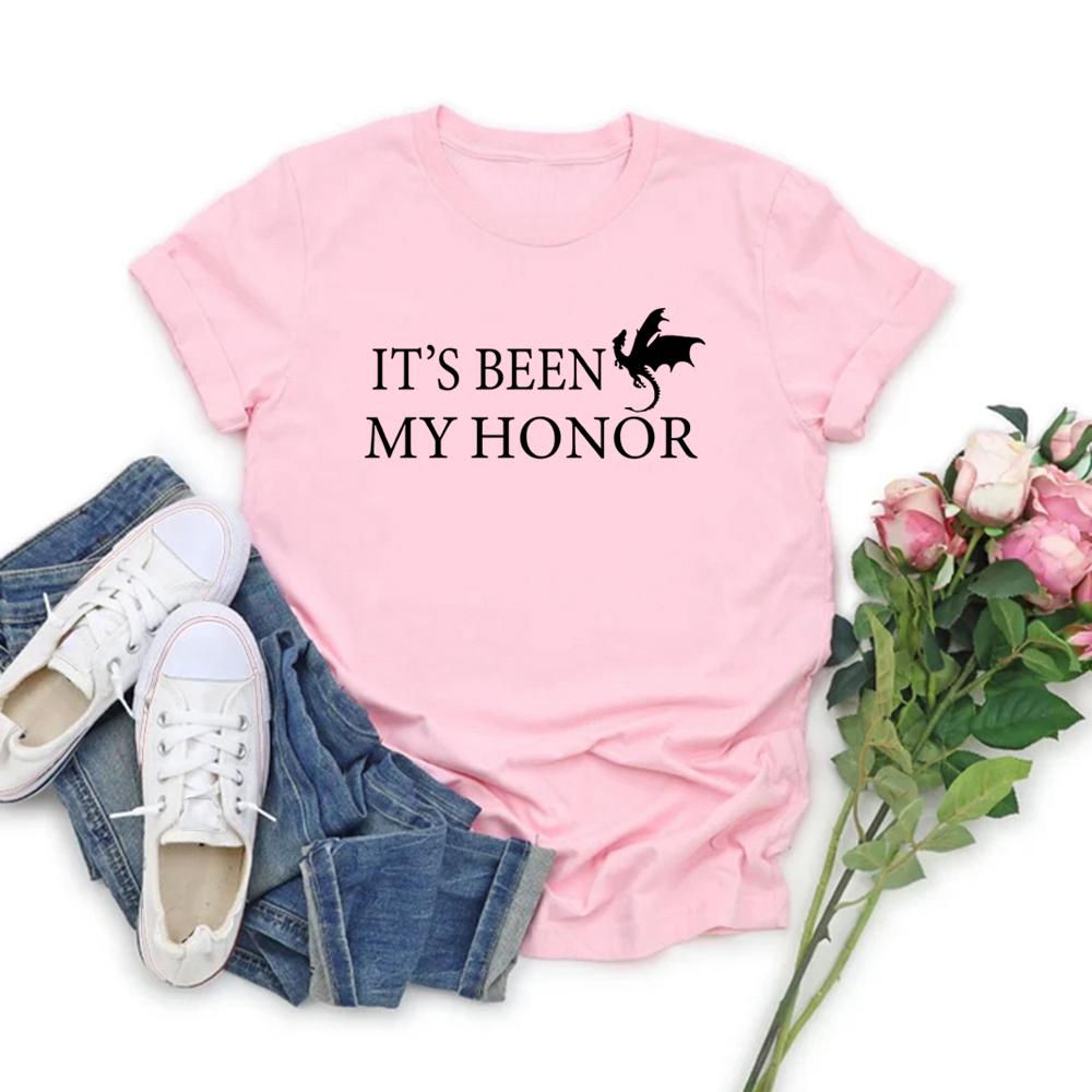 It’s Been My Honor Shirt Fourth Wing Tee Onyx Storm T-Shirts Men Women Short Sleeve T-shirts Iron Flame Tee Streetwear Tshirt