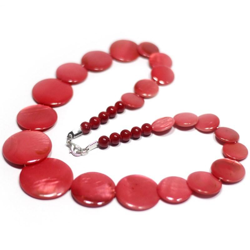 JMXD-Exaggerated Popular Natural Shell Bead Pearl Necklace Women's Handwoven Necklace Collarbone Chain Clothing Accessories