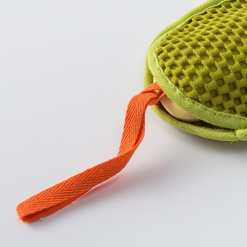 2-in-1 Bade-Luffa-Handschuh Doppelseitig Zum Entfernen von abgestorbenen Hautschüppchen und Schmutz Badehandschuh Duschlappen Schäumnetz Seifensäckchen Kann Seife hineinlegen