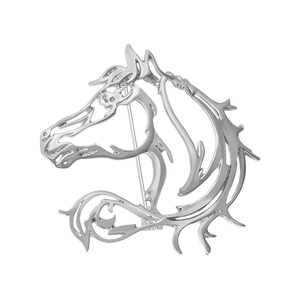 Fashion Horse Head Brooches For Women Unisex Animal ZodiacPin Event Party New Year Classic Gifts Decoration Clothes Accessories