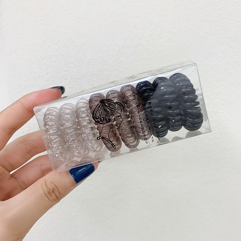 Elastic Spiral Hair Ties for Women Girls Ponytail Holder Hairbands Telephone Cord Rubber Band Women Fashion Hair Accessories