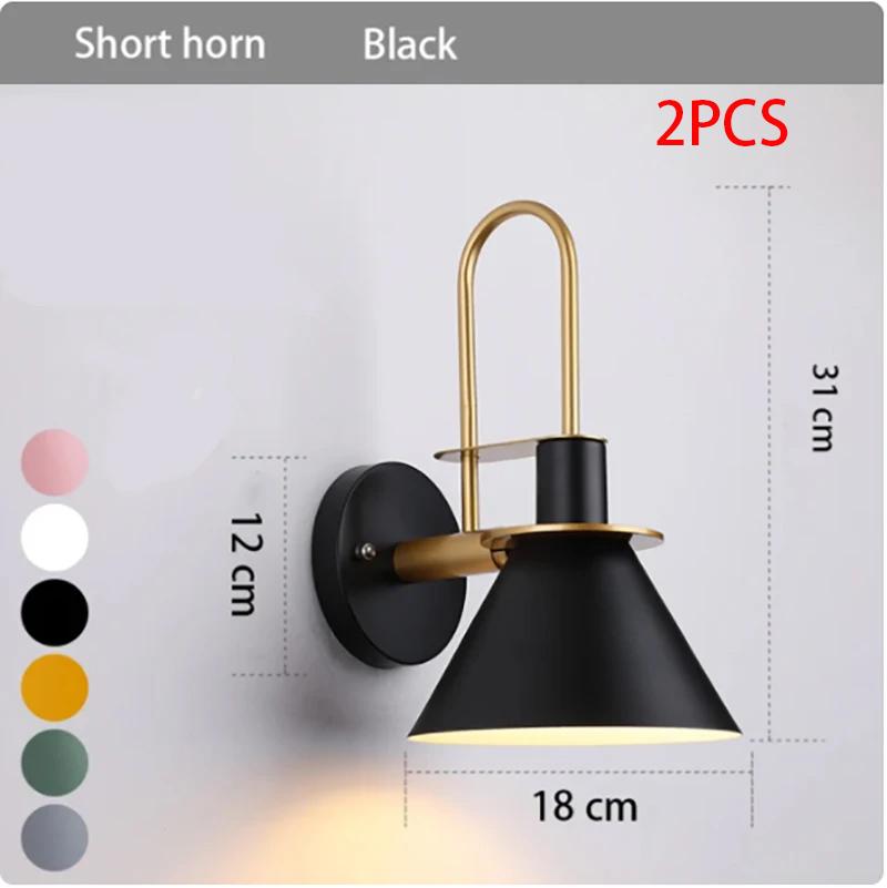 Nordic Mediterranean Minimalist Macron Living Room Dining Room Bedroom Corridor Wall Lighting LED Background Wall Lights e27