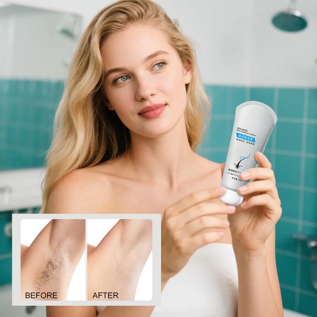 Gentle And Silky Hair Removal Cream, Natural Permanent Hair Removal Cream, Leg Hair Removal Cream, Suitable For All Skin Types