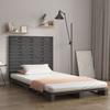 VidaXL Wall-mounted Headboard Grey 126x3x91.5 Cm Solid Pine Wood 824680