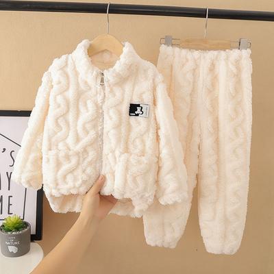 Pigiama per bambini Ragazze Pile di corallo addensato Ragazzi Facecloth Autunno e inverno Neonate Abbigliamento da casa Abito invernale