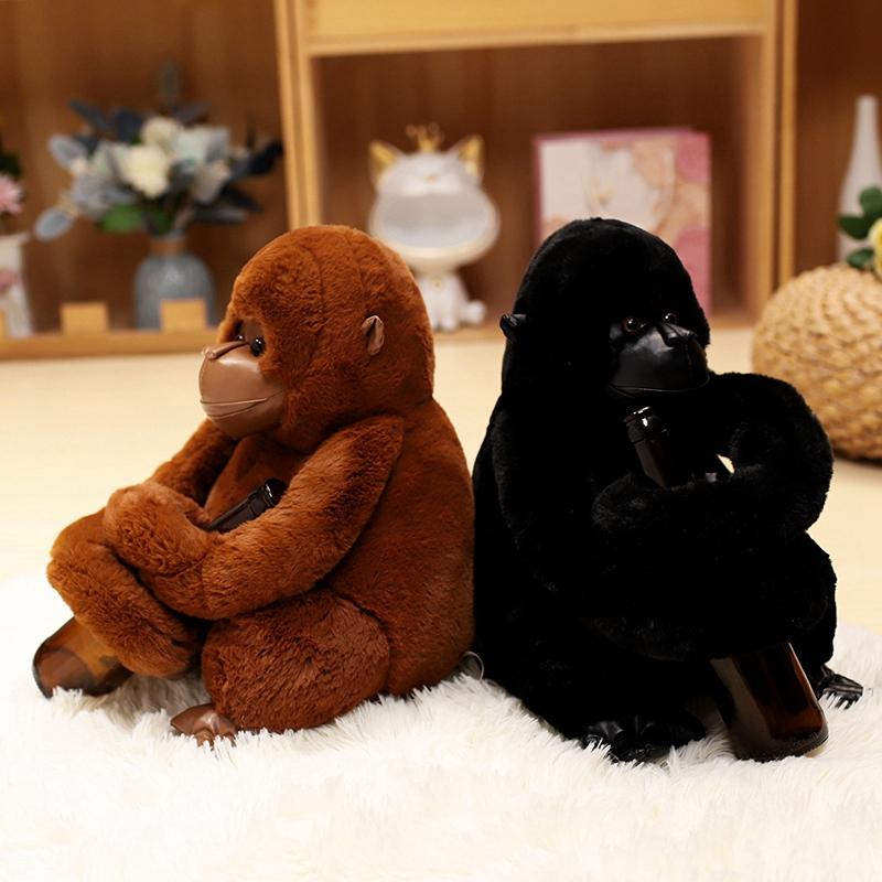 Realistische Gorilla-Plüschpuppe Exquisite Schimpansen-King-Kong-Puppe Dicke Affenpuppe Stofftier Spielzeug Fensterdekoration Weihnachtsgeschenk