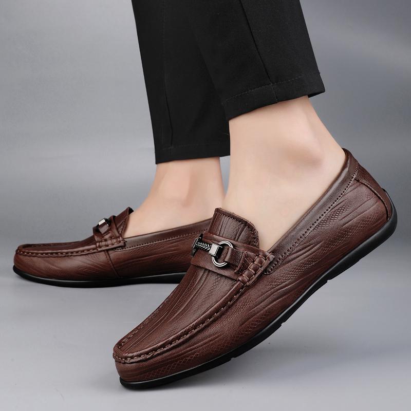 Fashion Classic Male Driving Shoes All-match Men's Dress Shoes Genuine Leather Men Casual Shoes New Slip on Formal Loafers Men Moccasins