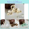 Elegant Floral Design Hair Claw Clip With Sparkling Gemstone Accents For Women