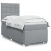 VidaXL Bed Slat Base with Mattress Light Grey 80x200 Cm Fabric, Bed, Platform Bed, Panel Bed, Furniture of 3292615