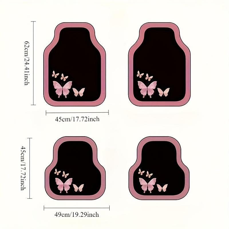 Pattern Car Mats - Full Coverage for 5 Seats - Durable And Easy to Clean - Geometric Design - Suitable for Most Sedans, Suvs, And Trucks