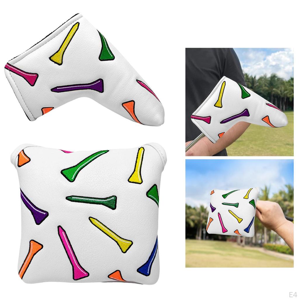 Durable Golf Mallet Putter Head Cover, Kopfbedeckung Socks Embroidery for Bag Accessory