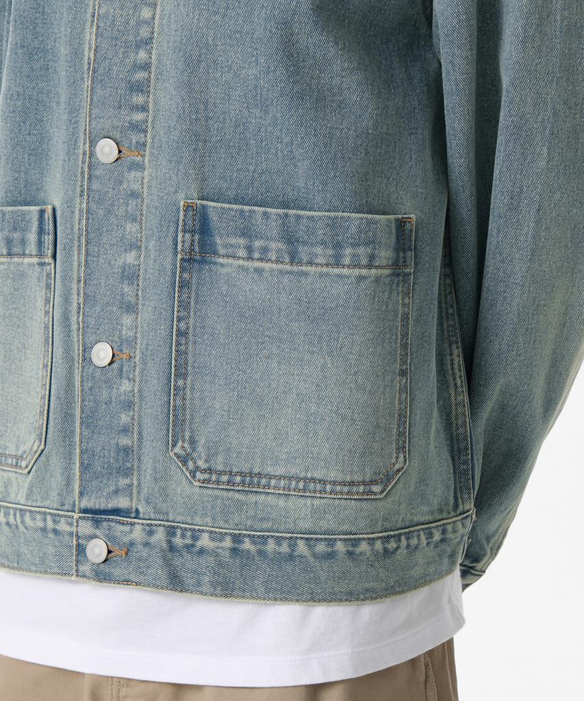 Musinsa Standard Out Pocket Denim Jacket [Light Indigo]