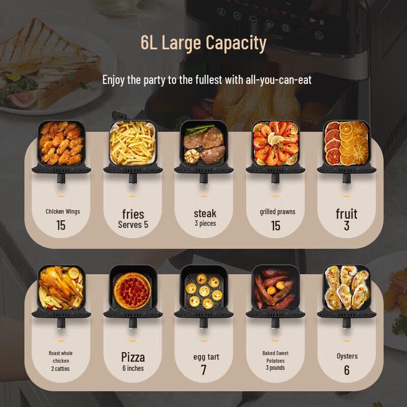 Westinghouse 6L Visual Air Fryer CN plug (adapter included)