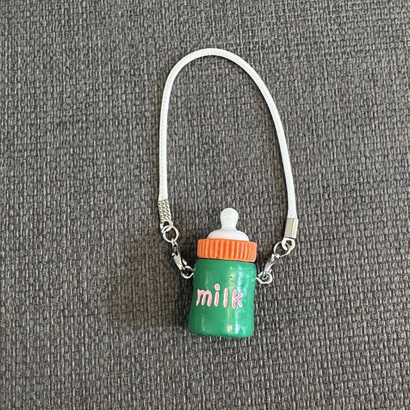 Creative  Miniature Water Cup Pendant Charms For Doll Neck Decoration Cute Mini Milk Bottle Model Plush Doll Accessories