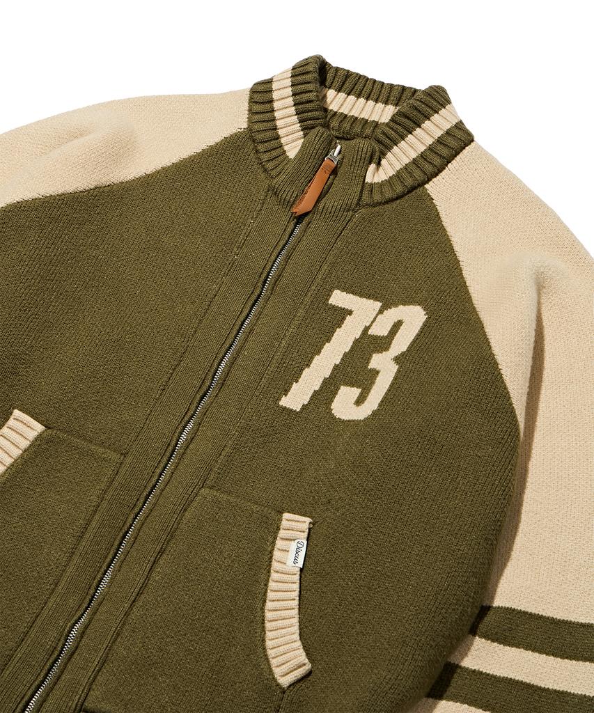 Discus Athletic Varsity Knit Zip-Up Khaki