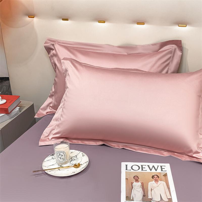 Pure Cotton Solid Color Long-Staple Pillowcase Pair – 100% Xinjiang Cotton, Single Piece, Simple Plain Design 48x74cm Pillowcase Pair