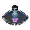 Halloween Skeleton Poncho Hooded Skeleton Cape Halloween Party Costume Cosplay Outfit for Kids Adults