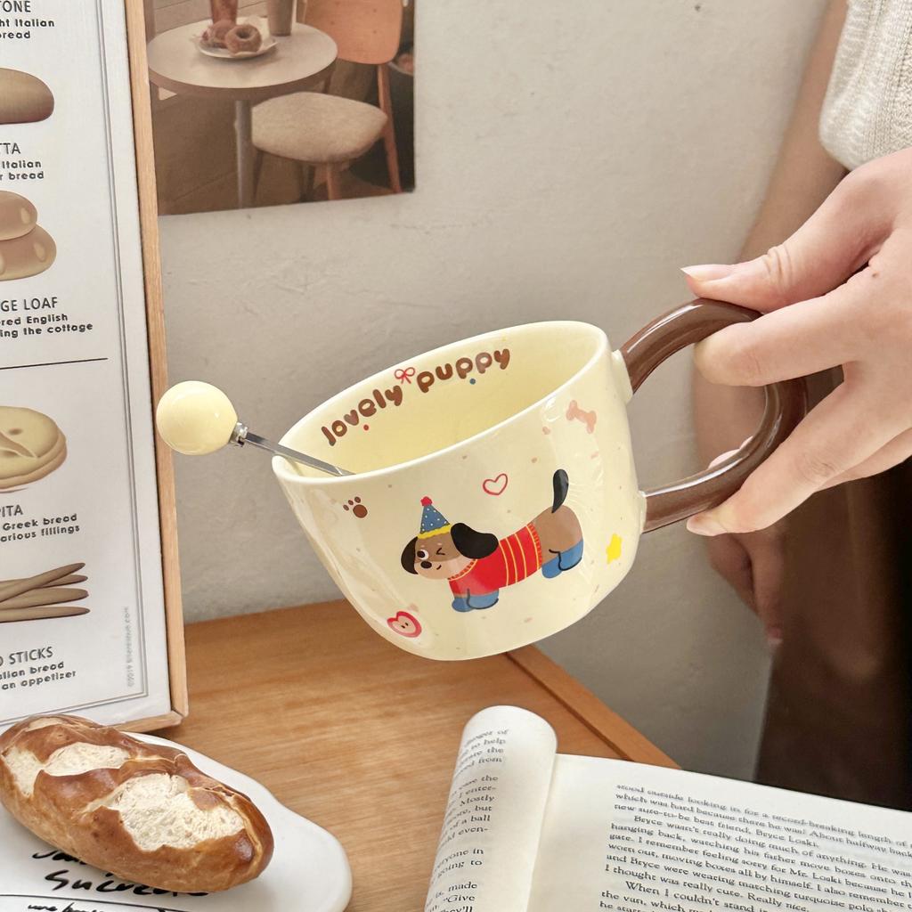 Cute Dachshund Dog Mug Office Home Breakfast Cup Couple Gift Creative High Value Ceramic Water Cup