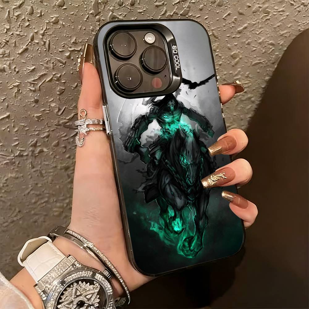 Game D-Darksiders Phone Case For iPhone 17,16,15,14,13,12,11 Plus,Pro Max,XS,Colored Silver Plated Inside Cover iPhone12