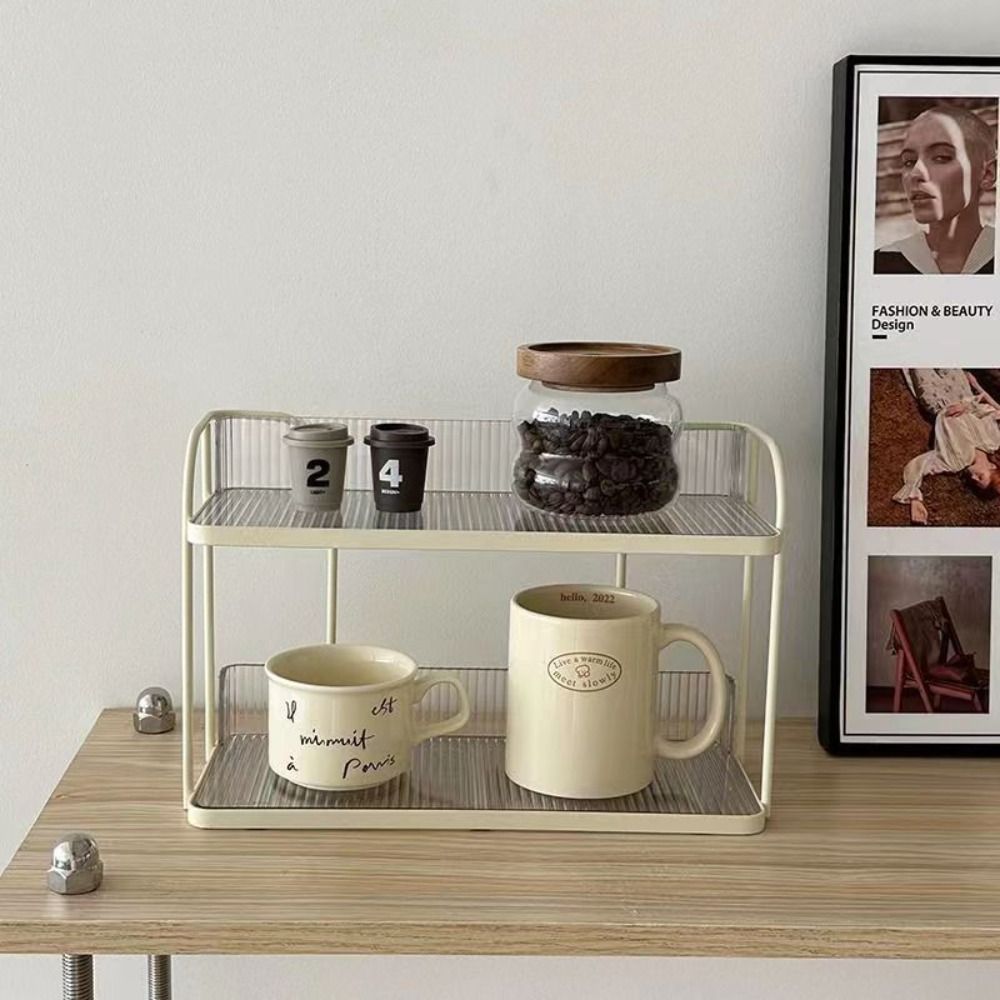 Creative Storage Rack Double-layer Bathroom Shelf Miscellaneous Organizer Condiment Shelf Washroom