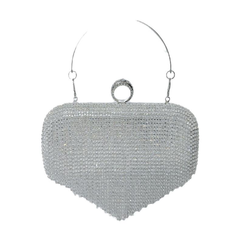 Poșetă încrustată cu diamante Poșetă încrustată cu diamante și Geantă de seară portabilă elegantă pentru doamnă