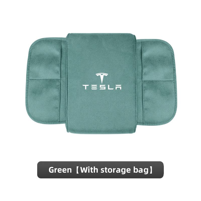 RUNTB1 Car Armrest Pad Memory Foam Arm Rest Cushion Accessories For Tesla Model 3 Model S Model X Model Y Cybertruck Roadster SpaceX