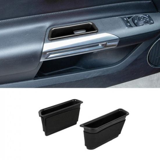 Inner Side Door Handle Storage Box Organizer For Ford Mustang 15-23 Bright Red