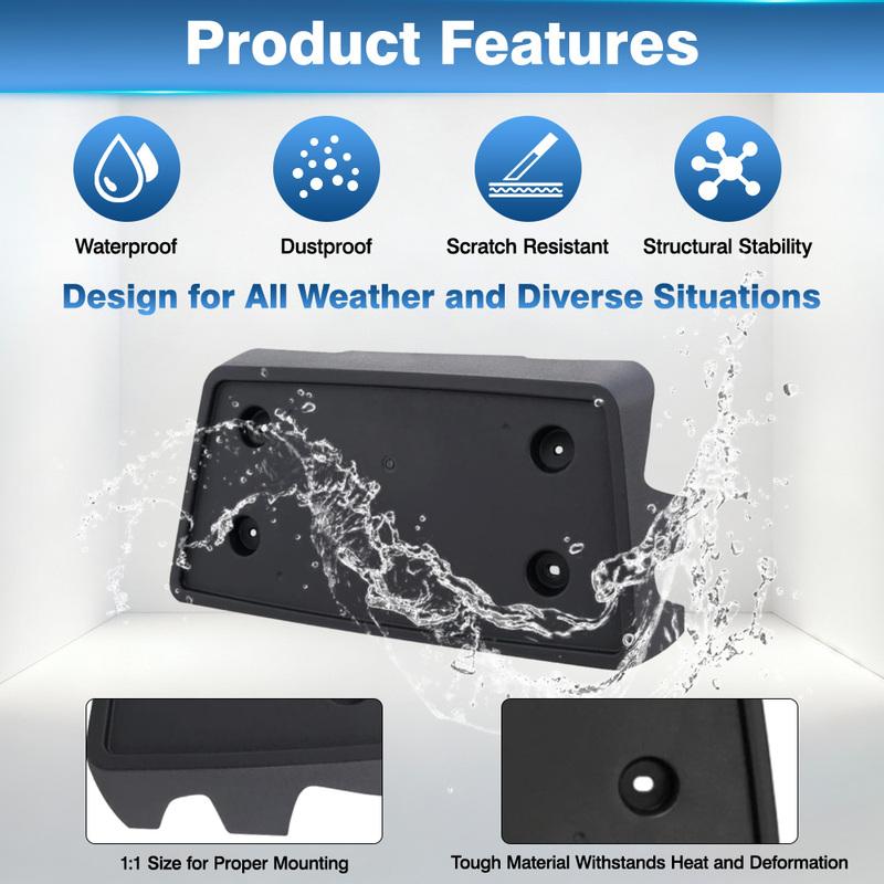 For GMC Sierra 1500 SL SLE SLT WT 2008–2013 2500 3500 HD 2007–2010 Car Front Bumper License Plate Bracket GM1068125 15781553