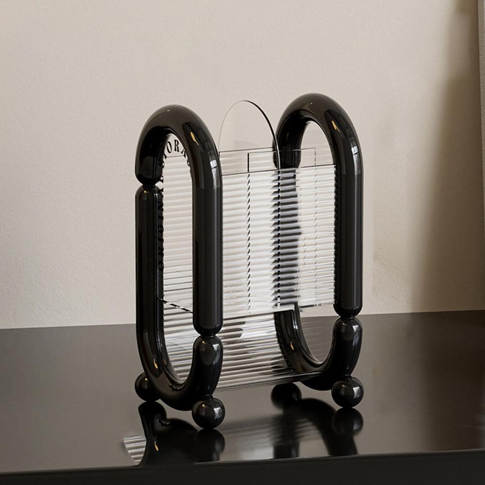 

1 шт. Роскошный Чрезвычайно Упрощенный Контейнер для Хранения Кистей для Макияжа, Настольный Органайзер для Туалетного Столика, Стойка для Хранения Карандашей для Бровей и Кистей чёрный