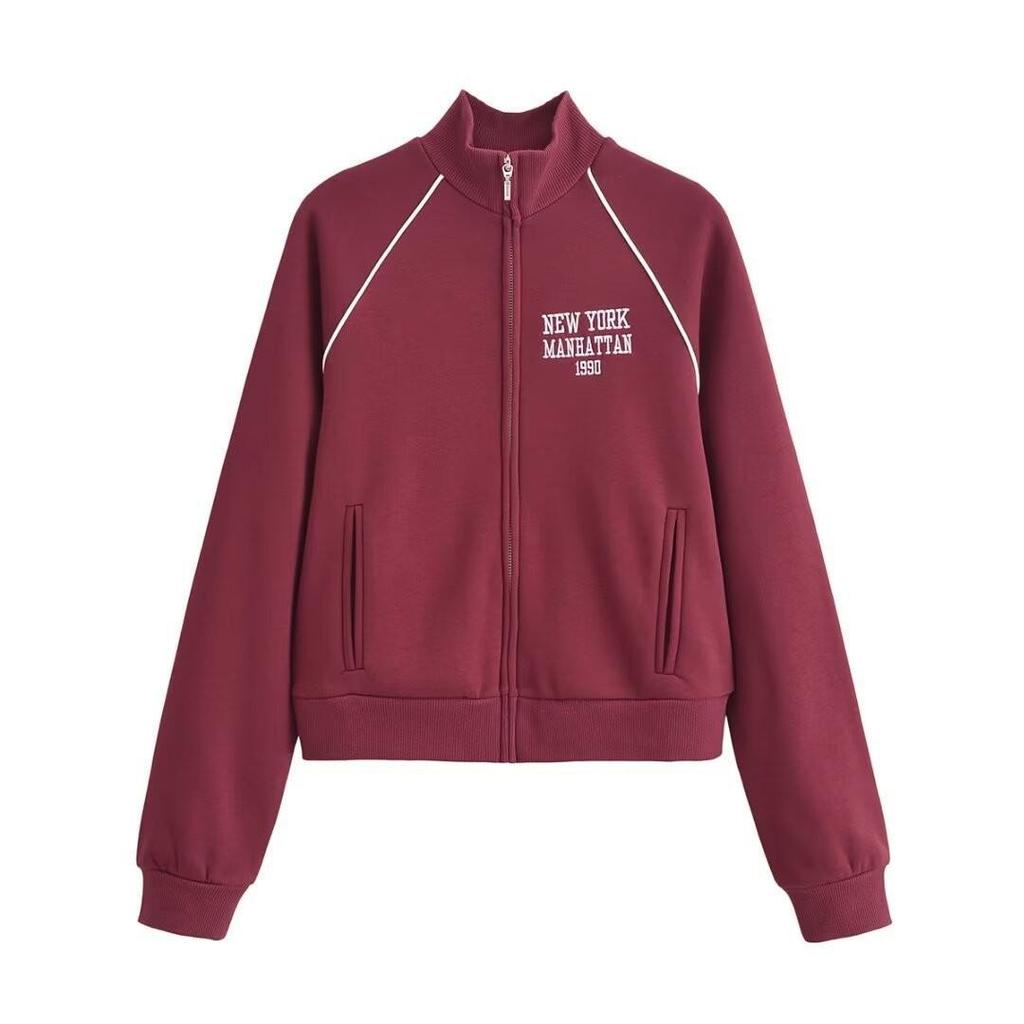 TAOP&ZA Women's Letter Print Velvet Sweatshirt Set - Early Spring Collection