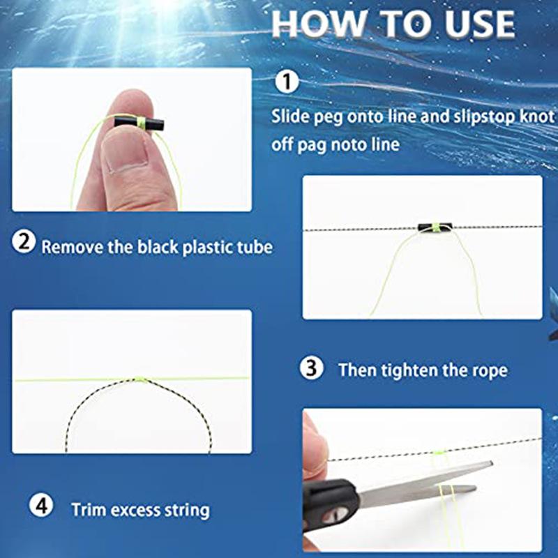 50Pcs Bobber Stops Slip Bobber Stop Bobber Stoppers For Fishing Line With Fishing Beads Saltwater/Freshwater Fishing Tackle