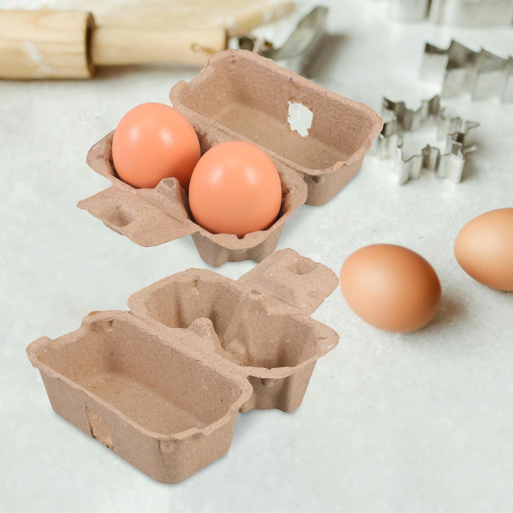 25 Unidades Cartones de Huevos de Pulpa de Papel Para Almacenamiento Organizador Con Tapa Accesorios para Frigorífico Cocina Gabinete Contenedor Caja de Huevos
