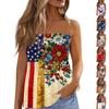 Summer Tube Tops For Women,Cute Sexy Off Shoulder Print Sleeveless T-Shirt