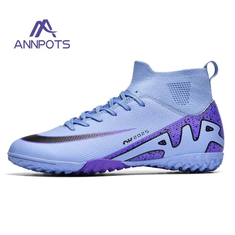 New Mens Football Field Boots TF/FG High Quality Professional Fast Grass Soccer Shoes Ultralight Training Studded Football Boots