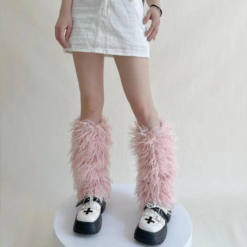 Plüsch-Beinwärmer Heiße Mädchen-Accessoires Hohe Wadenstiefel-Socken Abdecksocken