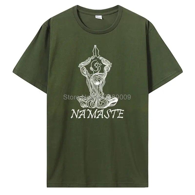 NAMASTE Yoga Frauen Print T Shirt Unisex Kurzarm Baumwolle lose T-Shirt Sommer T-Shirt Tops Harajuku Streetwear