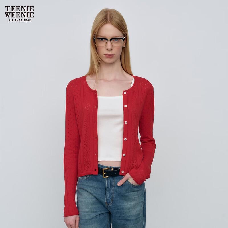 Teenie Weenie Cartoon Bear Knit Cardigan L