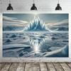 2D Magischer Gefrorener Eispalast Polare Landschaft Fotografie Kulisse Banner