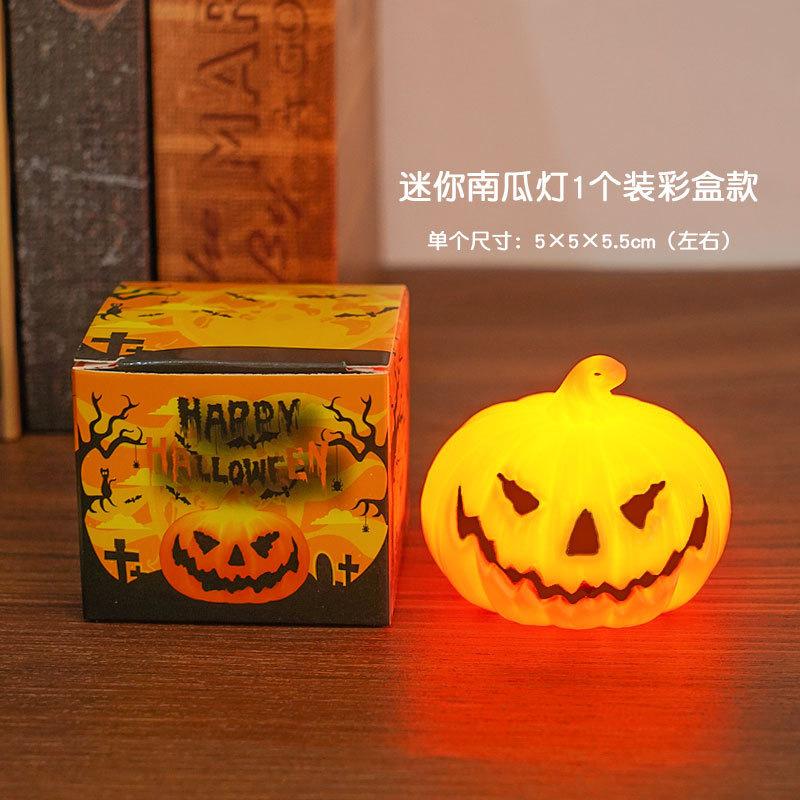 Halloween Led Glow Ghost Tree Light Home Decoration Spider Pumpkin Candle Lamp Haunted House Horror Props Halloween Party Suppl