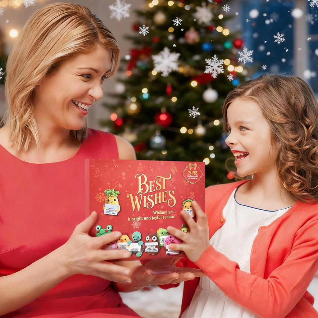 Adventní kalendář obsahuje 24 vánočních ozdob. Kalendář příjezdu Vánoce odpočítávání