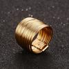 Anelli Statement da Donna per Festa Cocktail Regalo Gioielli, Eleganti Anelli Rotanti Intrecciati in Acciaio Inossidabile Larghi 15MM
