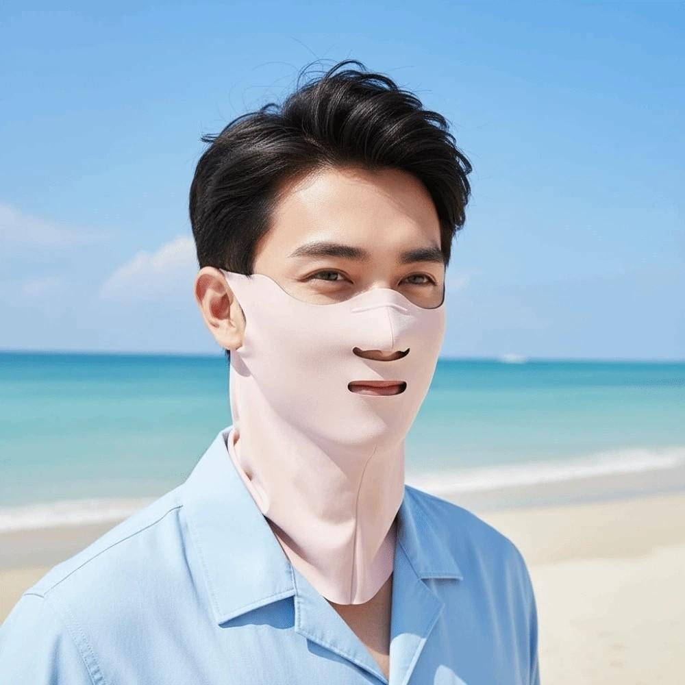 Polyester Face Sun Protection Elastic Breathable Sunshade Mask Daily Neck Sunscreen Mask  Summer