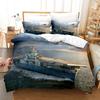 3D World Of Warships Bedding Sets Duvet Cover Set With Pillowcase Twin Full Queen King Bedclothes Bed Linen